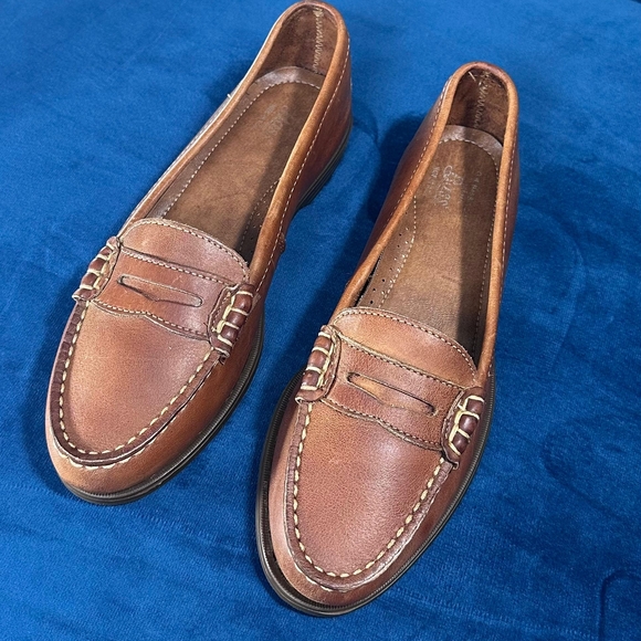Vintage GH Bass & Co Penny Leather Loafer Shoes Brown Womens 7.5B made in USA - Picture 4 of 12